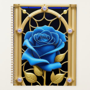 Conception de vitrail Rose Bleue