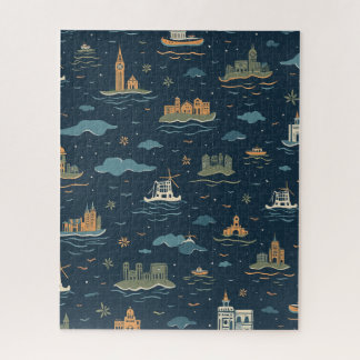 Conception de voyage vintage puzzle