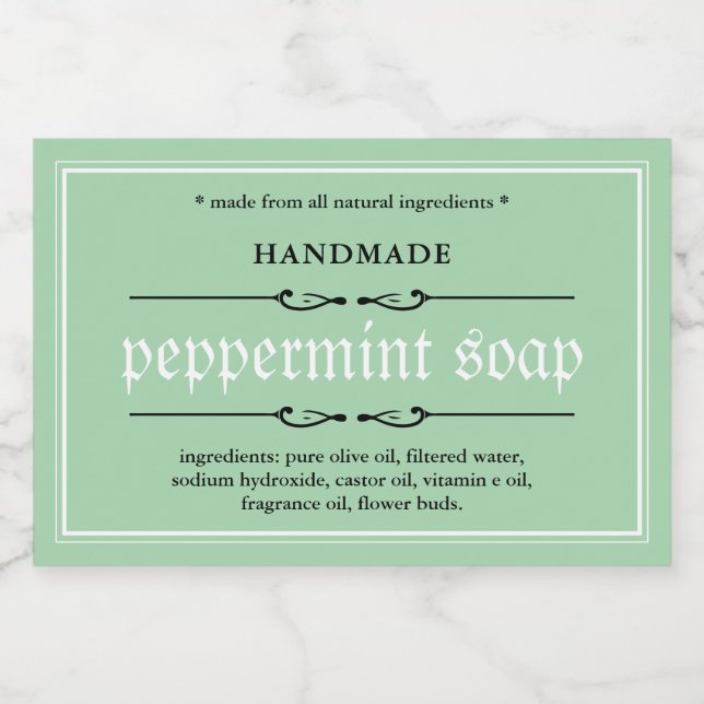 Conception d'emballage Étiquette de savon (Étiquettes simples)