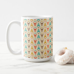 Conception des années 60 motif coloré café mug