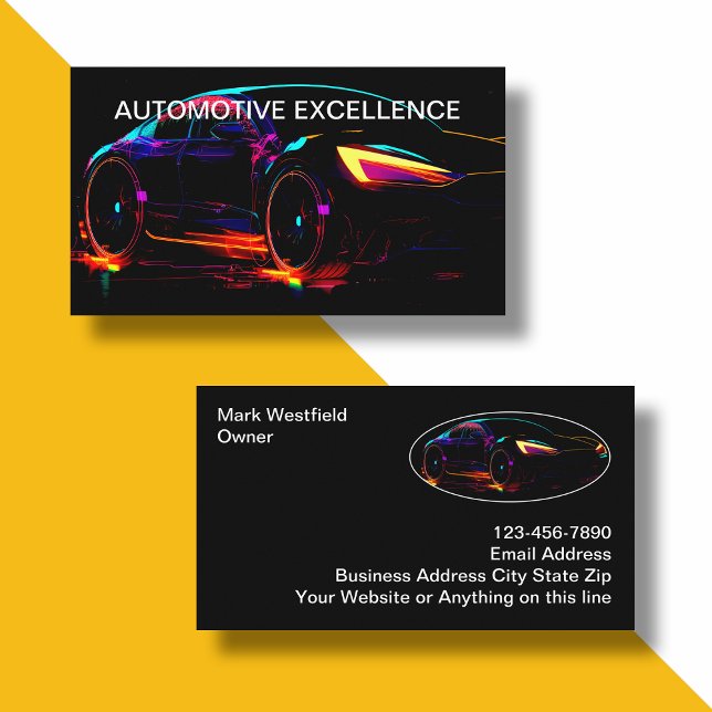 Conception des Cartes de visite automobiles les pl (automotive business cards)
