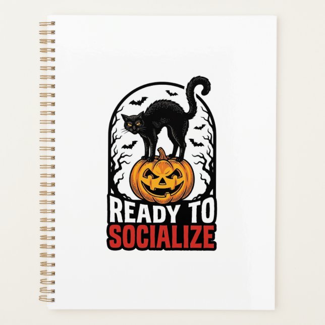 Conception d'humour de fête de chat Halloween soci (Devant)