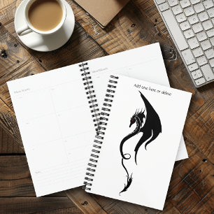 Conception d'illustration de dragon tribal noir et