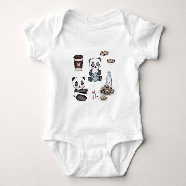 Conception d'illustration de panda Body en jersey  (Devant)