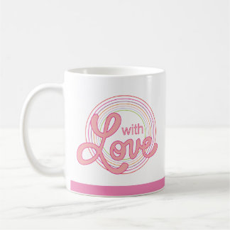 Conception d'impression de mug avec amour