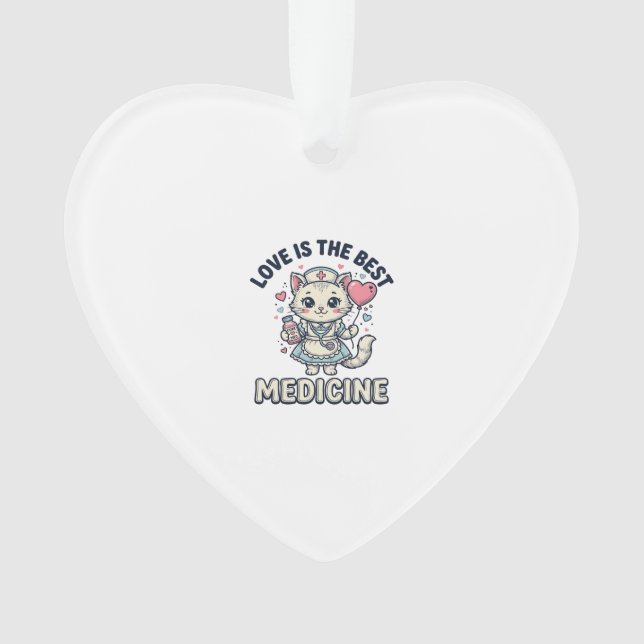Conception d'infirmière mignonne chat l'amour est  (devant)