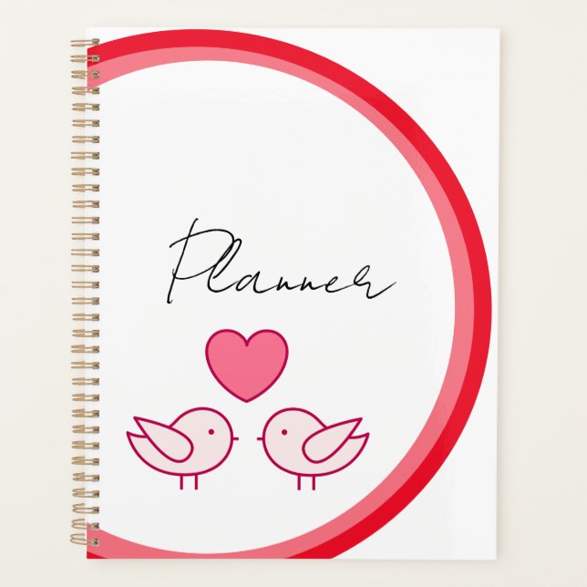 Conception d'oiseau mignon et d'amour de cœur (Devant)