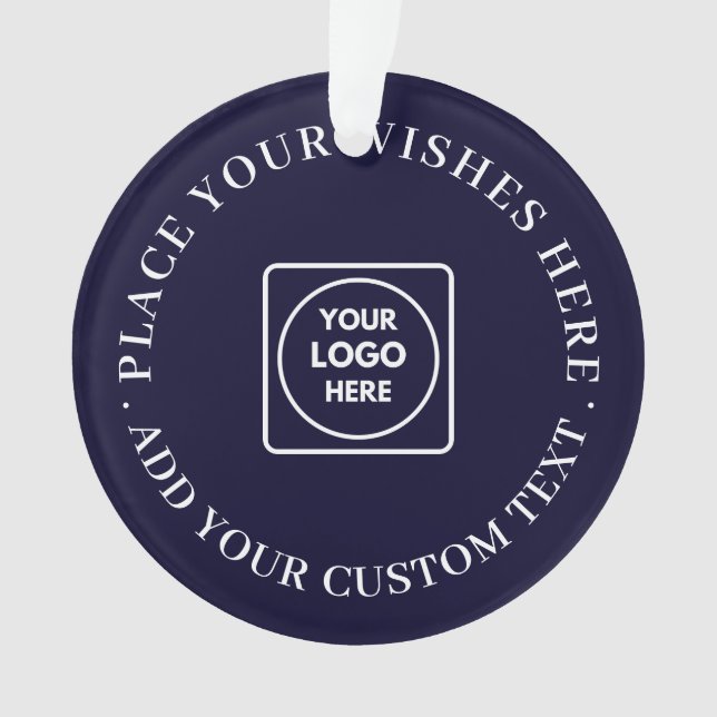 Conception d'ornement de Noël de logo d'entreprise (devant)