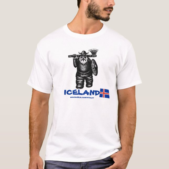 Conception drôle de T-shirt de Viking Islande (Devant)
