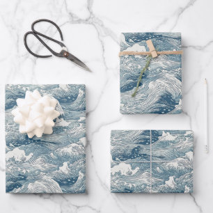 Conception du Motif d'onde japonais pour le papier