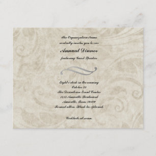Conception du parchemin Vintage Dîner Invitation