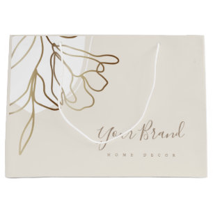 Conception élégante d'un grand sac en papier perso