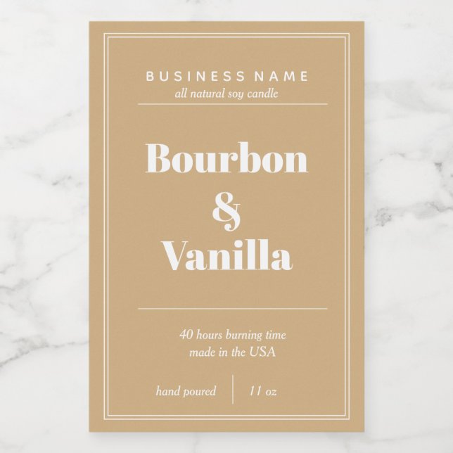 Conception Étiquette de produit de bougie (Étiquettes simples)