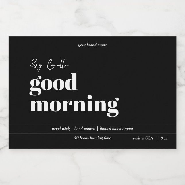 Conception Étiquette de produit de bougie (Étiquettes simples)