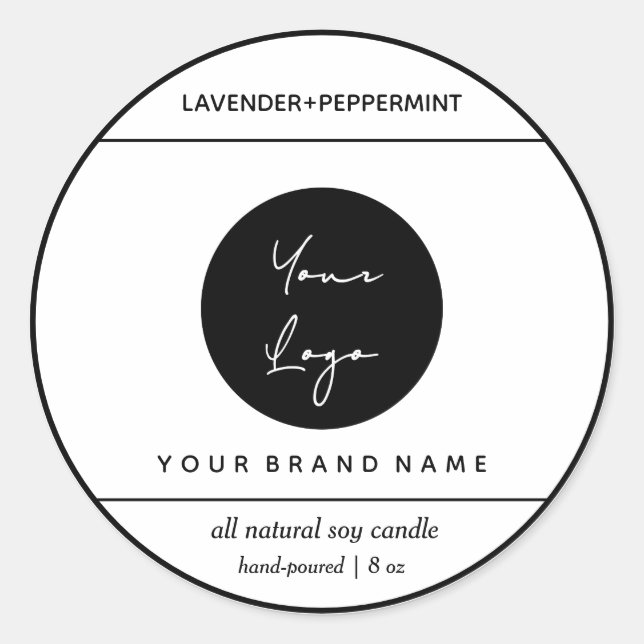 Conception Étiquette de produit de bougie (Devant)