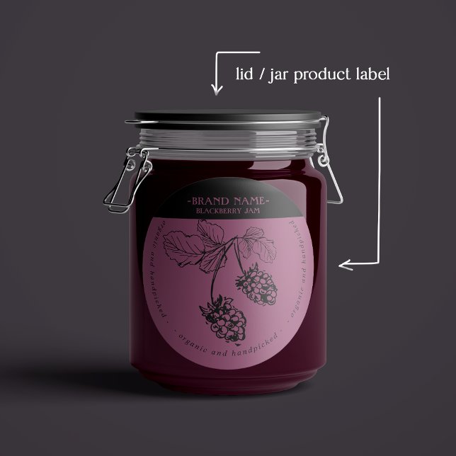 Conception Étiquette d'emballage Blackberry Jam Ja (Créateur téléchargé)