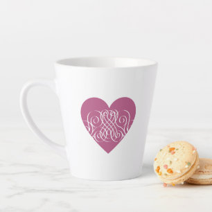 Conception Filigree Coeur Rose Jolie Mug Filigree