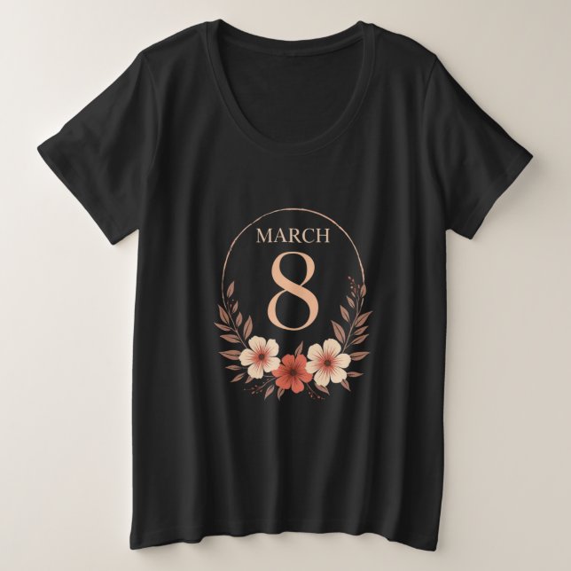 Conception Florale Vintage d'Habilitation du 8 Mar (Design devant)