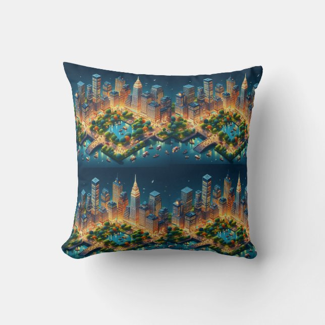 Conception futuriste du Coussin de NYC Central Par (Recto)