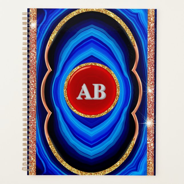 Conception Géométrique Abstraite avec Bleu Rouge e (Devant)