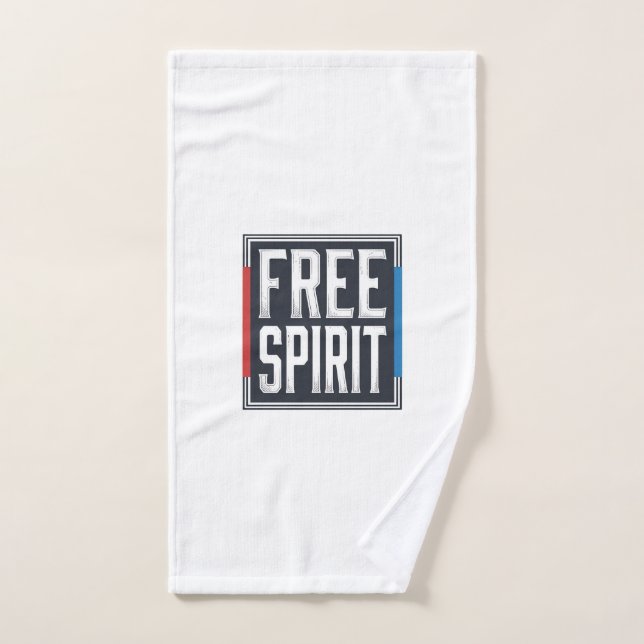 Conception Graphique Boîte Esprit Libre Patriotiqu (Serviette à main)