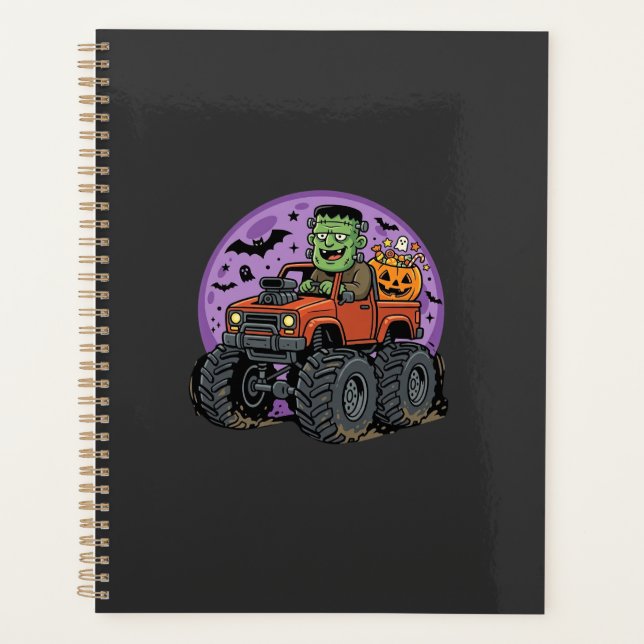Conception graphique de camion monstre Frankenstei (Devant)