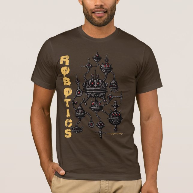 Conception graphique de T-shirt de robotique (Devant)