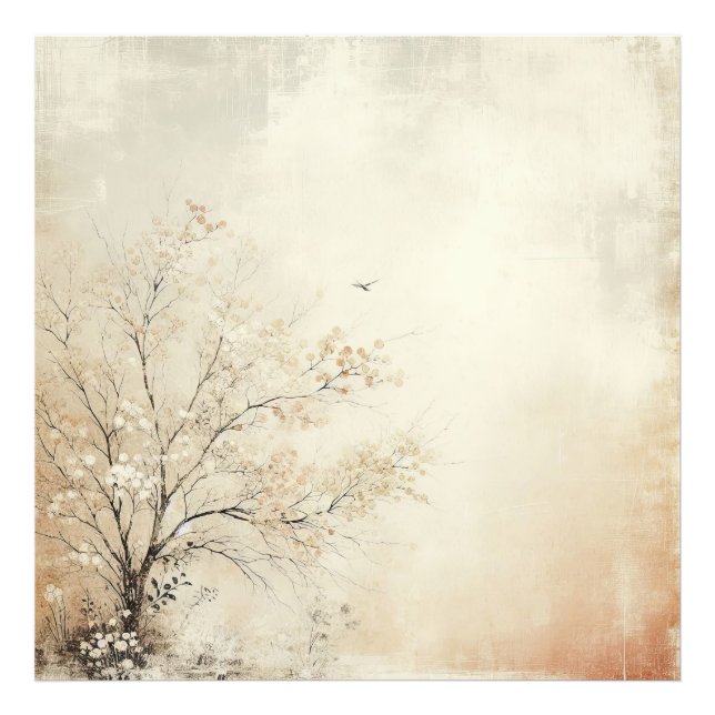 Conception Graphique de Vieille Photo d'Arbre Ceri (Devant)