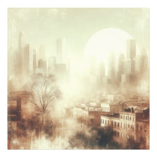 Conception Graphique Photo Ancienne Vue Urbaine
