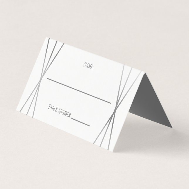 Conception Gris Mid Mod - Carte de Placement (Front)