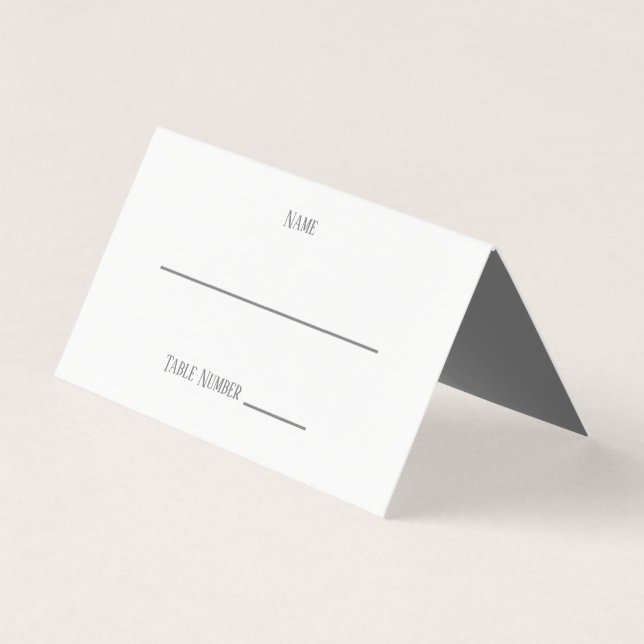 Conception grise simple - Carte de placement (Front)