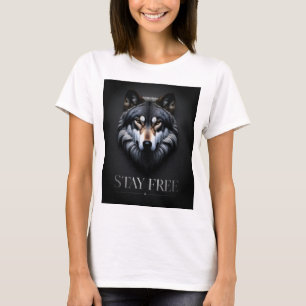 Conception Lone Wolf - T-Shirt Restez Libre