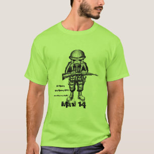 Conception militaire fraîche du T-shirt mini 14 d