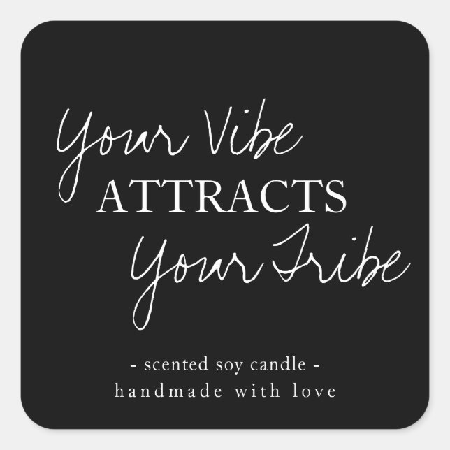 Conception minimaliste de Étiquette de bougie (Devant)