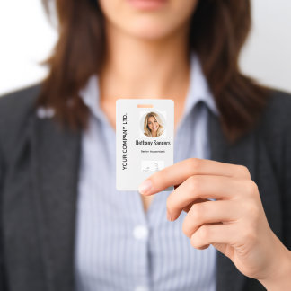 Conception Moderne de Badge d'Identification Photo