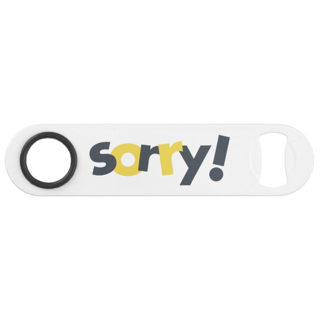 Conception moderne, ludique et audacieuse de Sorry (Dos Horizontal)