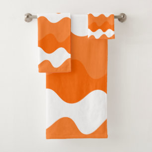 Conception motif des vagues horizontales orange et