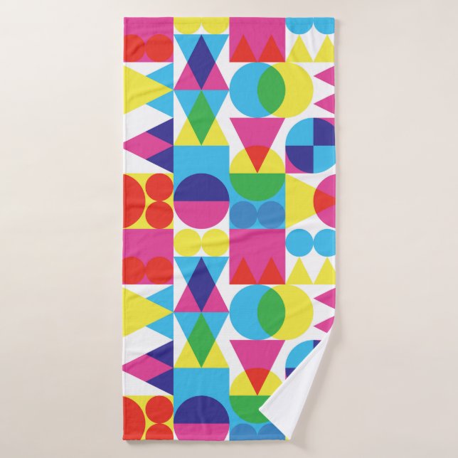 Conception motif géométrique Abstraite et colorée. (Serviette de bain)
