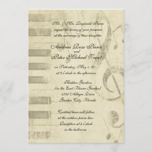 Conception musicale Invitations de mariage