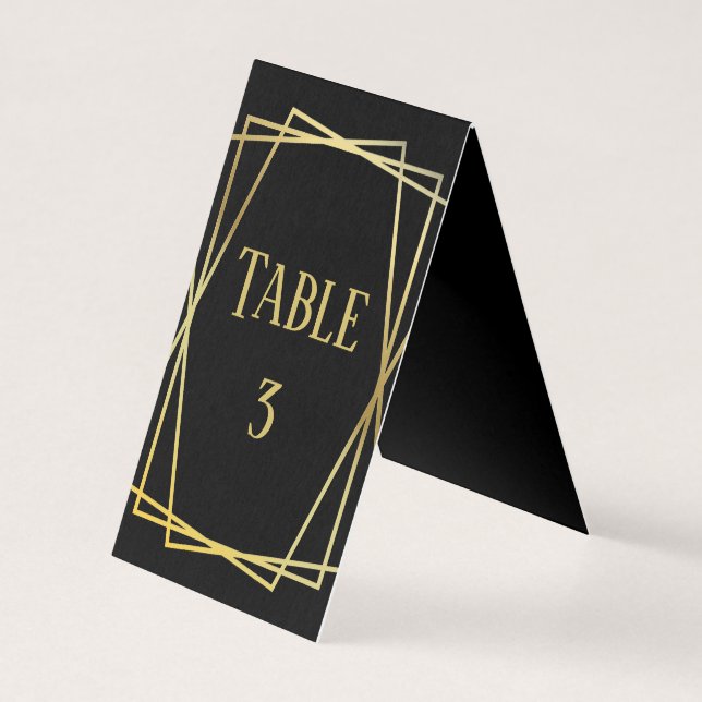 Conception noir mi-mod - Numéro de table (Back)