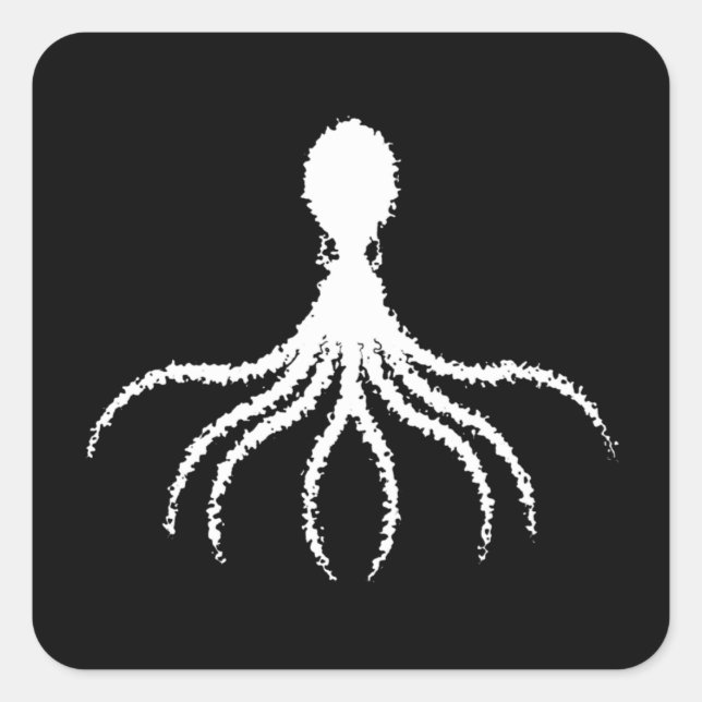 Conception Octopus en détresse - Stickers Carrés (Devant)