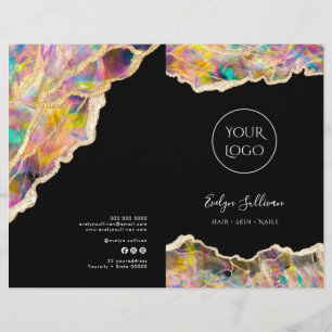 Conception optique sur la brochure du menu service