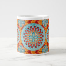 Conception orange de tasse de Chevron de fleur