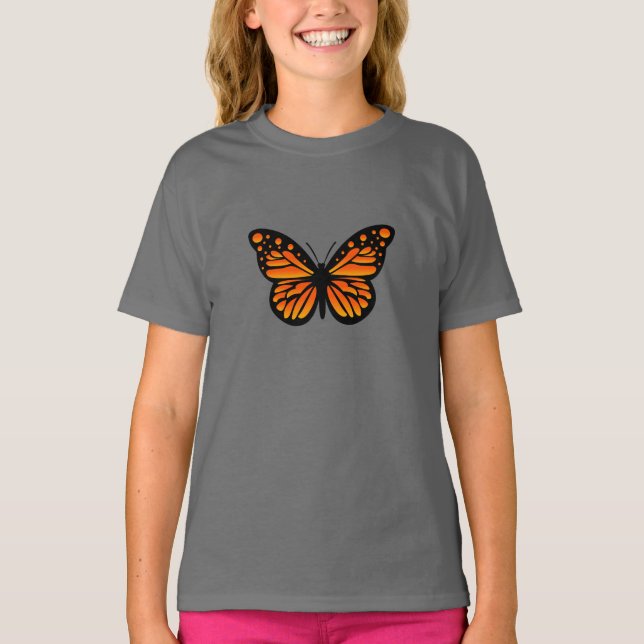 Conception Papillon Monarque - T-shirt basique pou (Devant)
