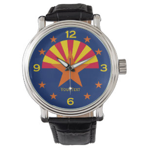 Conception personnalisée de montre de drapeau