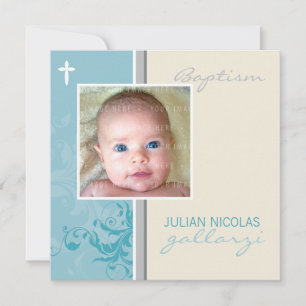 CONCEPTION PERSONNALISÉE :: Invitation de baptême