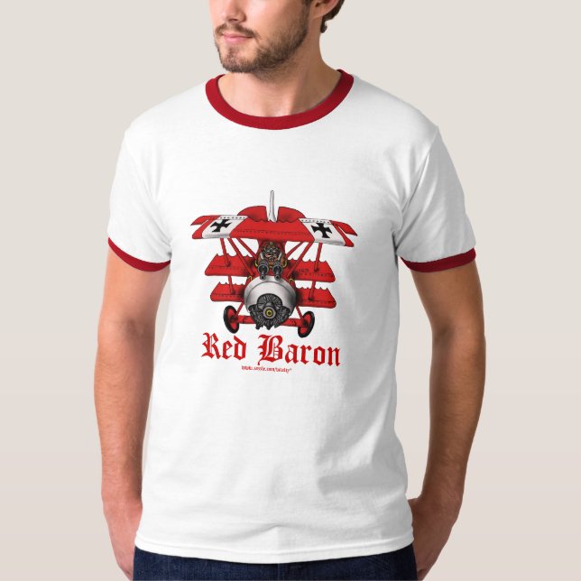 Conception plate de T-shirt de baron rouge frais (Devant)