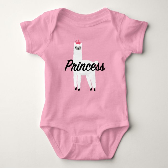 Conception Princesse Lama - Body bébé jersey (Devant)