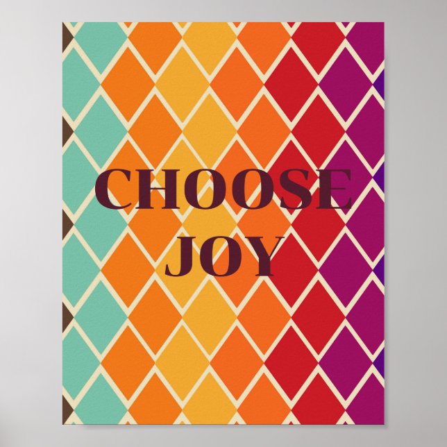 Conception rétro, Affiche Choisissez la Joie  (Devant)