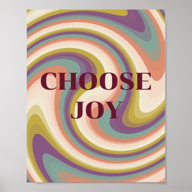 Conception rétro, Affiche Choisissez la Joie  (Devant)